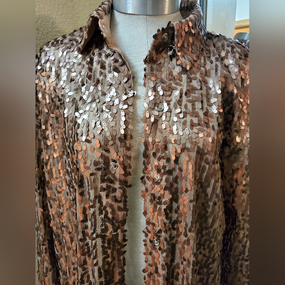 On Twelfth Sequin Duster Size Medium - image 6